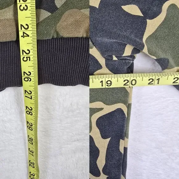 Adidas Camo Fade Hoodie Mens Size Small Trefoil Dip Dyed Grunge Hip Hop Y2K - Picture 11 of 11